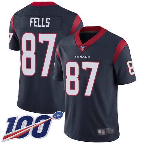 Houston Texans Limited Navy Blue Men Darren Fells Home Jersey NFL Football 87 100th Season Vapor Untouchable